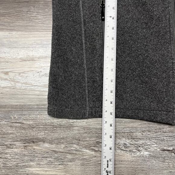 Solaris Fleece Black Gray Mens Large Mock Neck Full-Zip Outdoor Cozy Vest Jacket - Picture 5 of 8